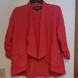 Cheryl Nash Salmon Color Jacket SZ L